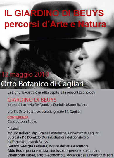 locandina IL GIARDINO DI BEUYS, percorsi d’Arte e Natura